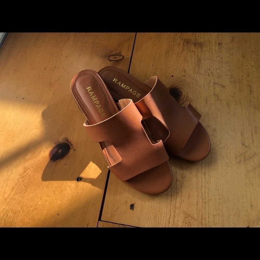 Rampage Camel Tan Sandals Size 7 Worn Once Summer Casual - Picture 7 of 9